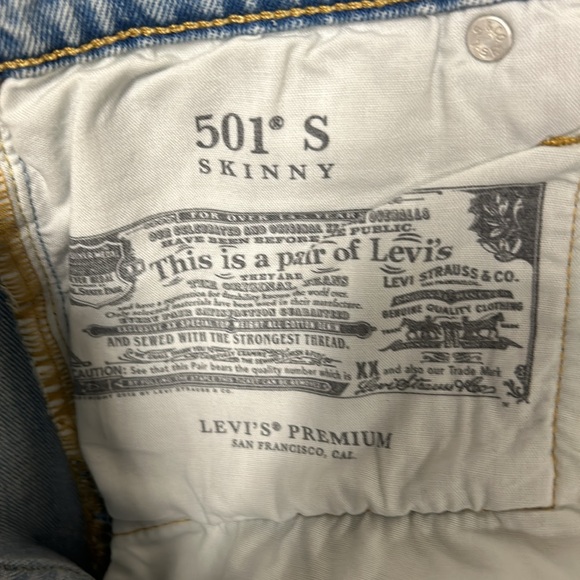 💐💐🌼Levi’s 501 Skinny size 28x28 - Picture 6 of 6